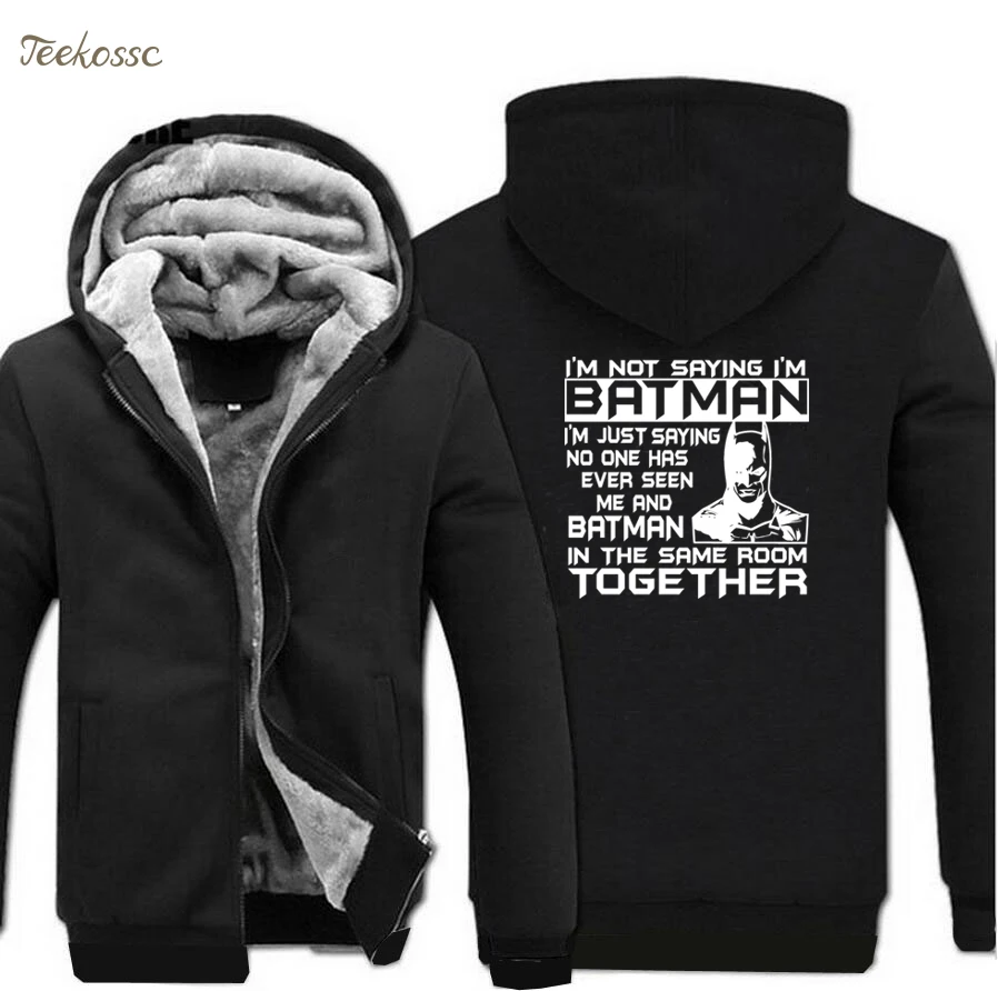 

I'm Batman Raglan Thick Hoodie Sweatshirt Men 2018 New Fashion Winter Warm Fleece Sweatshirts Coat Plus Size 5XL Jacket Hoodies