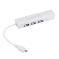 Micro USB к сети LAN Ethernet RJ45 адаптер с 3 Порты и разъёмы USB 2.0 хаб адаптер 3.38 - изображение