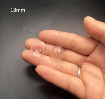 

18mm Hemisphere glass cover dome diy clear half round apothecary glass globe bubble DIY glass vial pendant accessories 200pcs