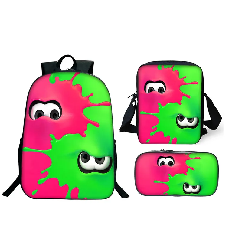 2019 Лидер продаж 3 шт./компл. Splatoon 2 школьные ранцы аниме-рюкзаки для мальчиков и