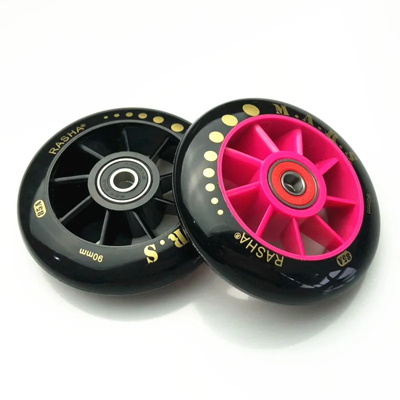 90mm RASHA inline skate wheels bearing inline Speed skating wheels 85A