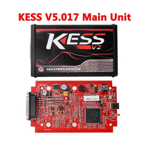 Онлайн ЕС красный 4 светодиодный Kess V2 5,017 OBD2 менеджер Тюнинг Комплект красный KTAG V7.020 без маркера K-TAG 7,020 мастер V2.47 ЭКЮ программист - Цвет: KESS 5.017 REDMAIN