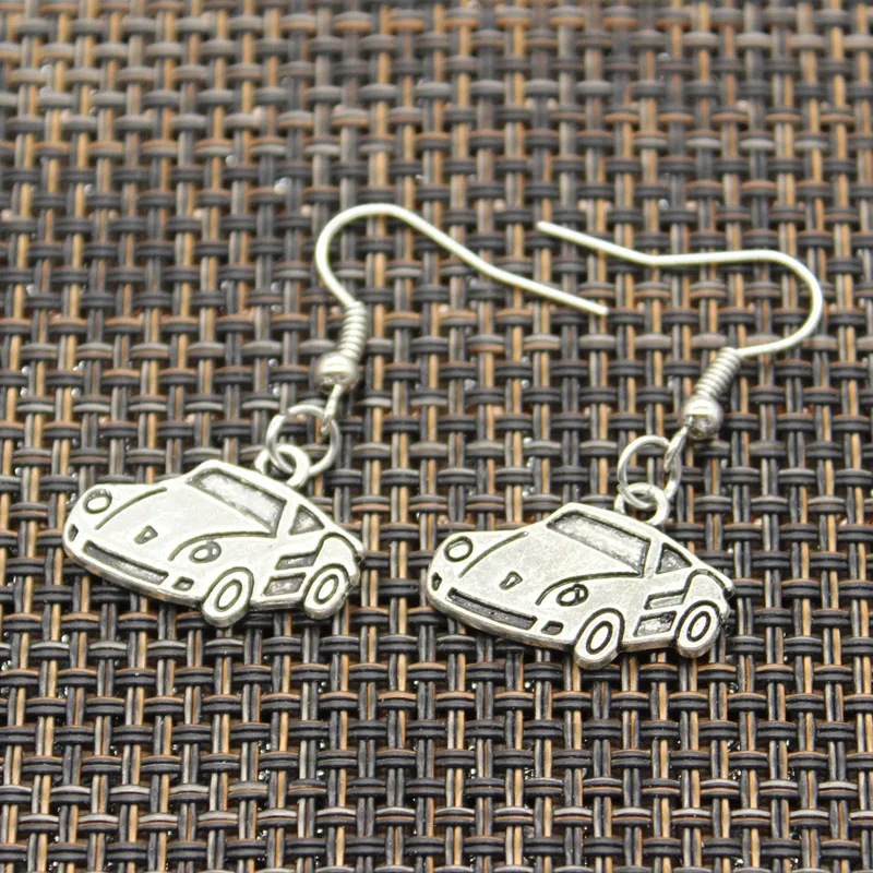 

New Fashion Handmade bike bicycle school bus car Pendants Silver Earrings For Womens Style