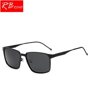 

RBROVO 2018 Classic Polarized Square Sunglasses Men UV400 HD Luxury Glasses Gafas Metal Coated Driving Party Glasses For Men
