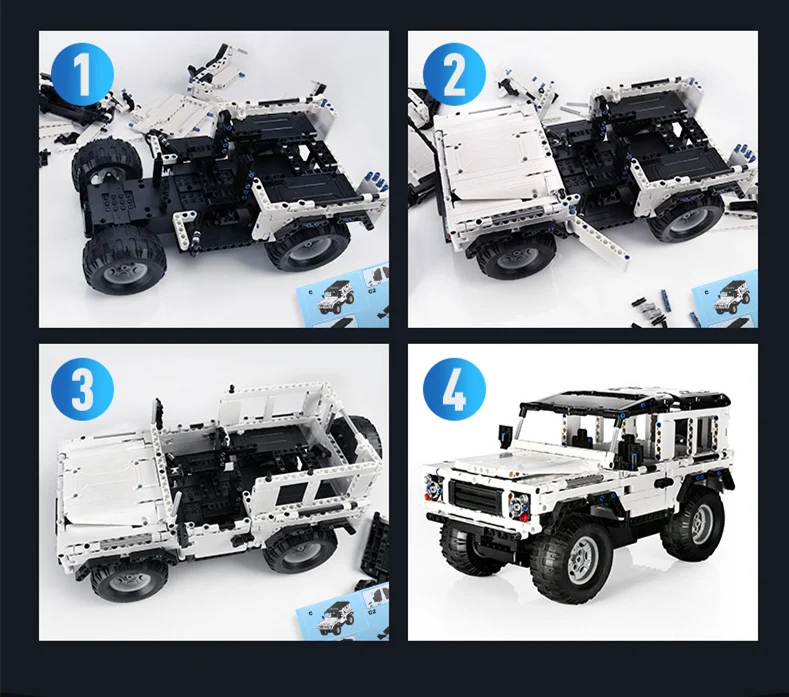 Technic Series 553 PCS Defender RC Car Model SUV DIY Building model Car Brick Toys For Children Compatible with Legoed Technic Series 553 PCS Defender RC Car Model SUV DIY Building model Car Brick Toys For Children Compatible with Legoed