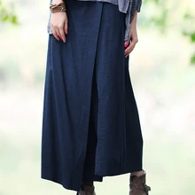 Весна Лето дизайн женские эластичные льняные свободные повседневные брюки 15901-2