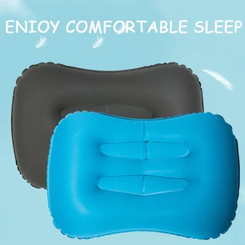 

Portable Inflatable Travel Pillow Neck Support Airplane Head Rest Air Cushion Outdoor Office Car Sleeping Neck Pillow