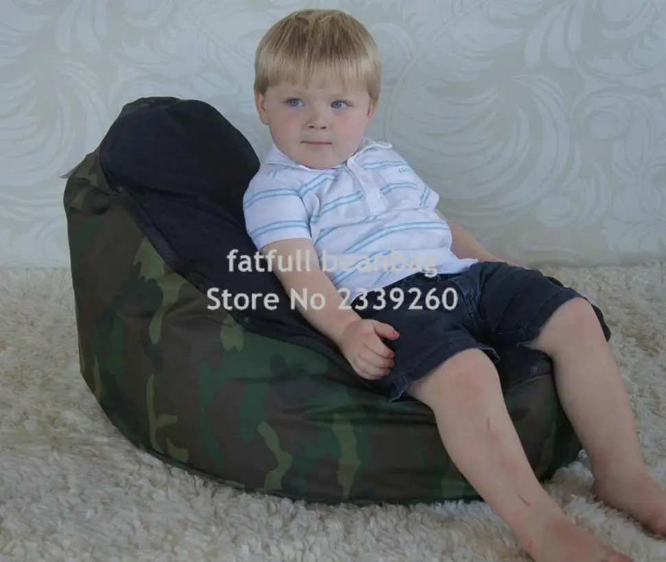 Только Чехол, без наполнителя-Камуфляжный детский стул в виде бобов, Детские удобные кровати для малышей без бобов