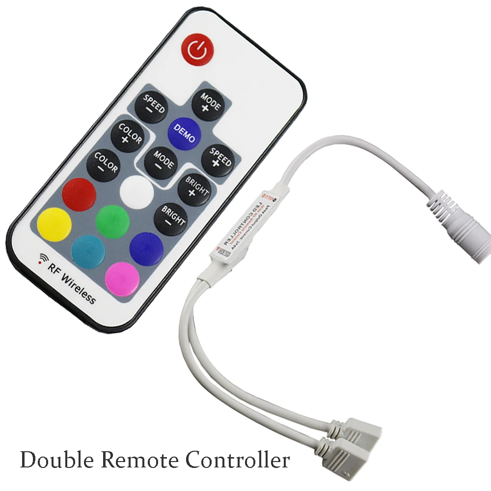 12V RGB Управление С RF Беспроводной двойной пульт дистанционного управления 17