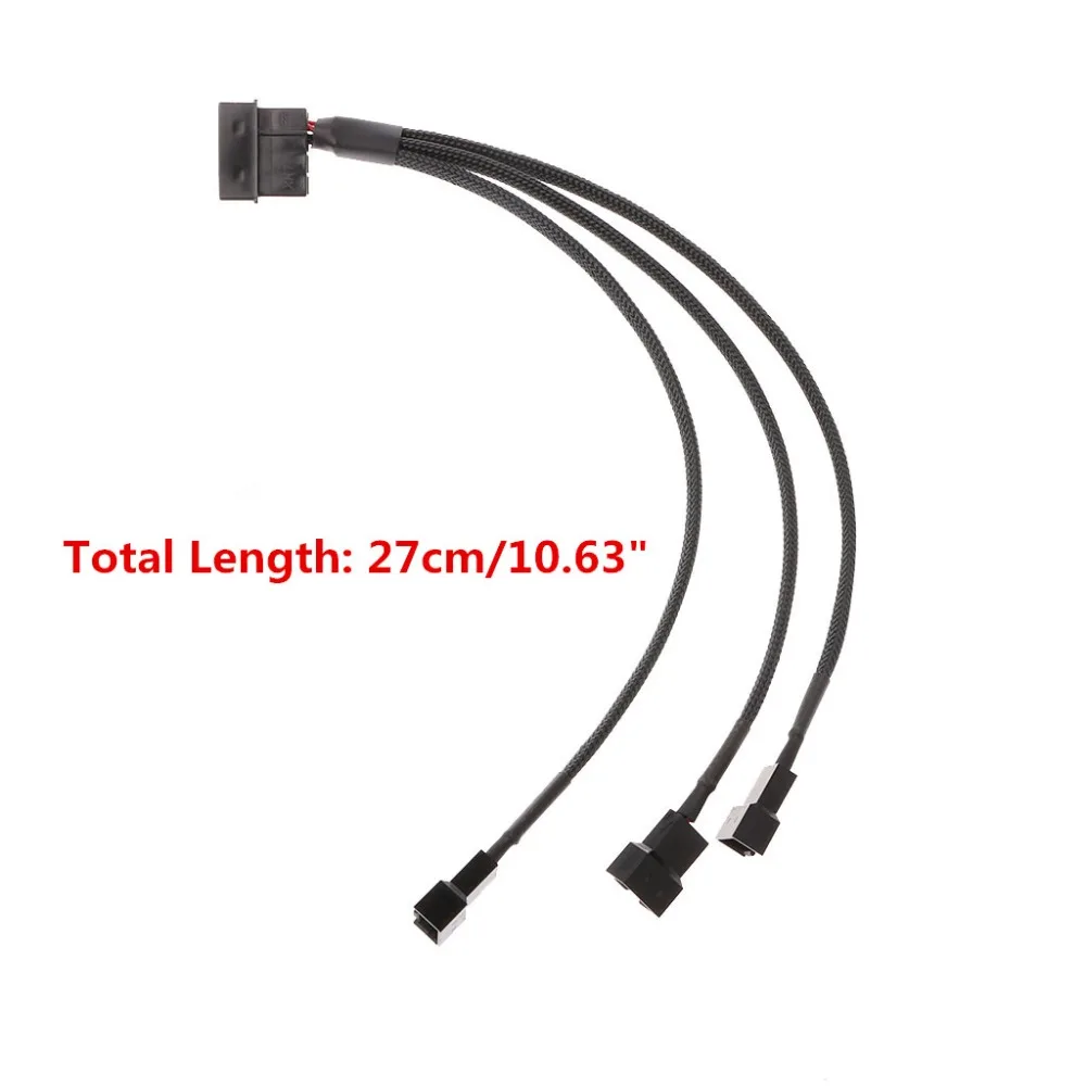1-3 способа y-сплиттер рукавами 4-контактный Molex папа 3x 3-контактный/4-контактный PWM
