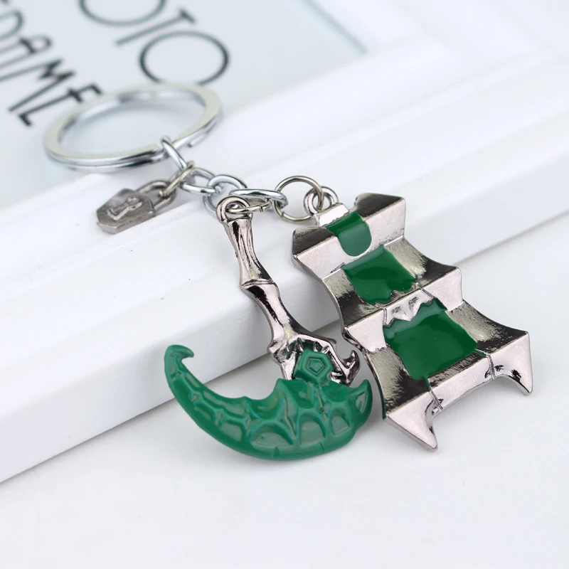 

League of Legend Key Holder Chaveiro LOL Thresh Weapon Sickle Hook the Chain Warden League of Legends Key Ring Keychain