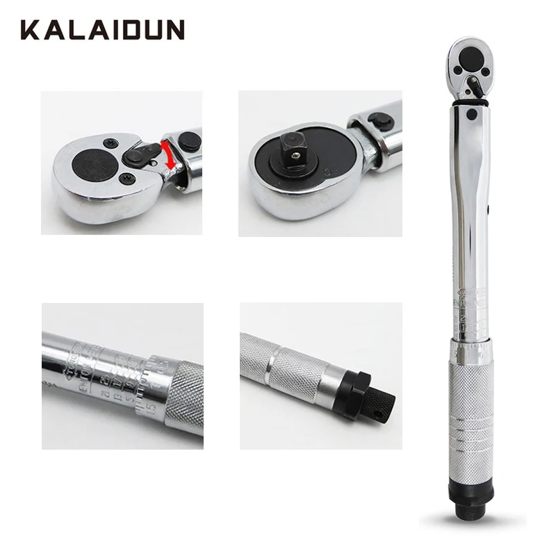

KALAIDUN Torque Wrench 1/4 3/8 1/2 Multifunctional Two-way Precise Drive Ratchet Spanner Adjustable Car Repair Tool Hand Tools