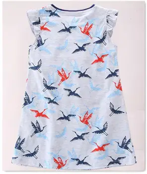 

6pcs/lot girls dress kids children clothing birds sleeveless girl dress 2-7T sylvia 587541484192