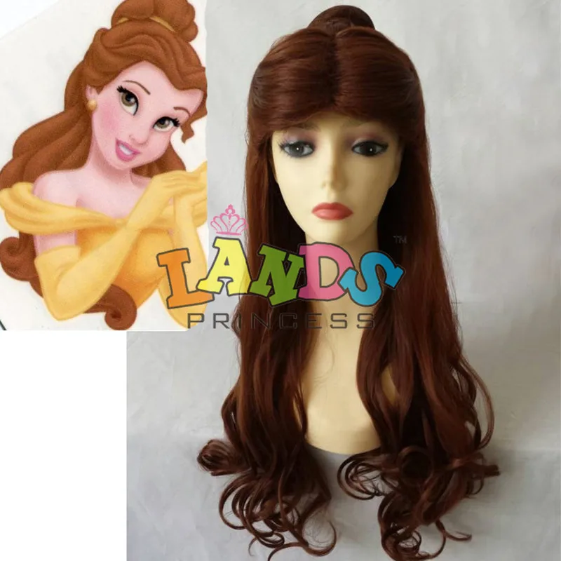 Free Shipping Belle Wig Beauty and the Beast cosplay Wig Princess Belle costume AliExpress