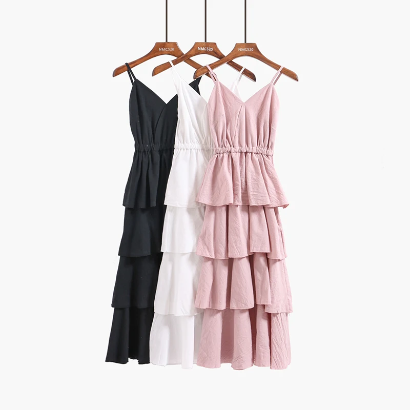 

Summer Dress for Women Korean Beach Sexy Dress 2019 Clothes Ladies Dresses Ruffle Cotton Dress Elegant Vestido Robe Femme MY2219