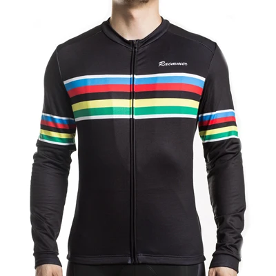 Racmmer PRO FIT термальность флис Велоспорт Джерси зима для мужчин Велосипедный спорт костюмы с длинным рукавом Чемпион велосипед рубашк - Цвет: Pic Color