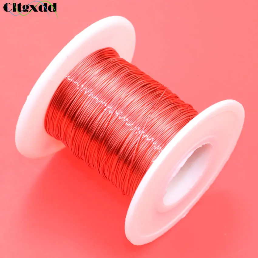 Cltgxdd 0.3mm / 0.35mm 레드 에나멜 와이어, 새로운 폴리 우레탄 에나멜 라운드 권선 QA-1-155 구리 와이어 50 미터