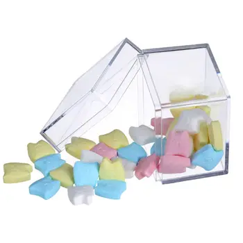 

Clear Acrylic 5 Sided Jewelry Display Storage Box Case Square Cube Props Box
