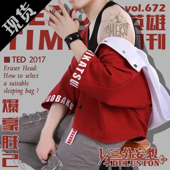

[STOCK] 2018 Anime Boku no Hero Academia Bakugou Katsuki Magazine Fashion Daily Wear Full Set Unisex For Halloween Free Shipping