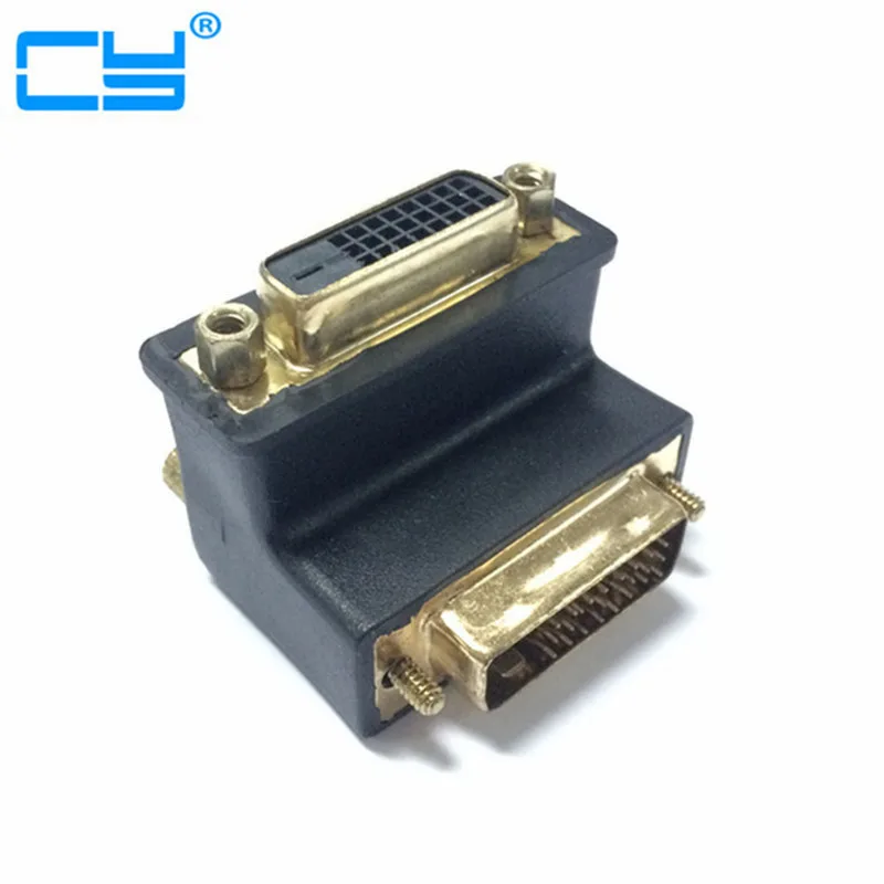 1x DVI 24+5 Pin Male to VGA Female 90 Degree Right Angle Video Convertor Adapter