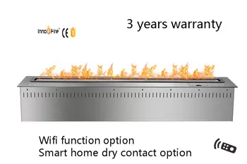 

48 inch Remote control silver or black intelligent queimador etanol