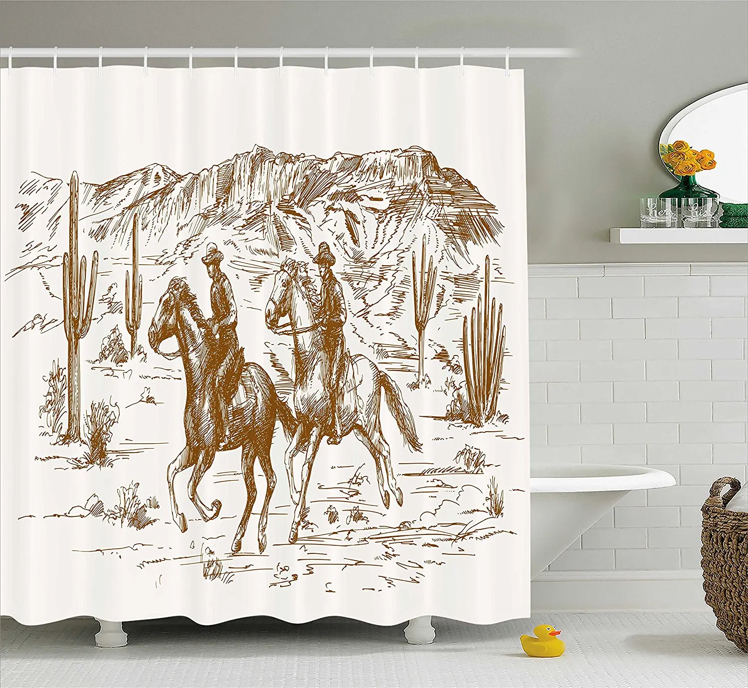 The Horse Theme Waterproof Fabric Home Decor Shower Curtain Bathroom Mat