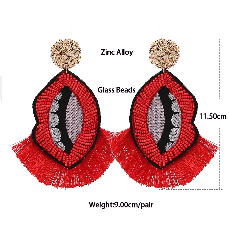 mouth earrings for women oorbellen Size 2