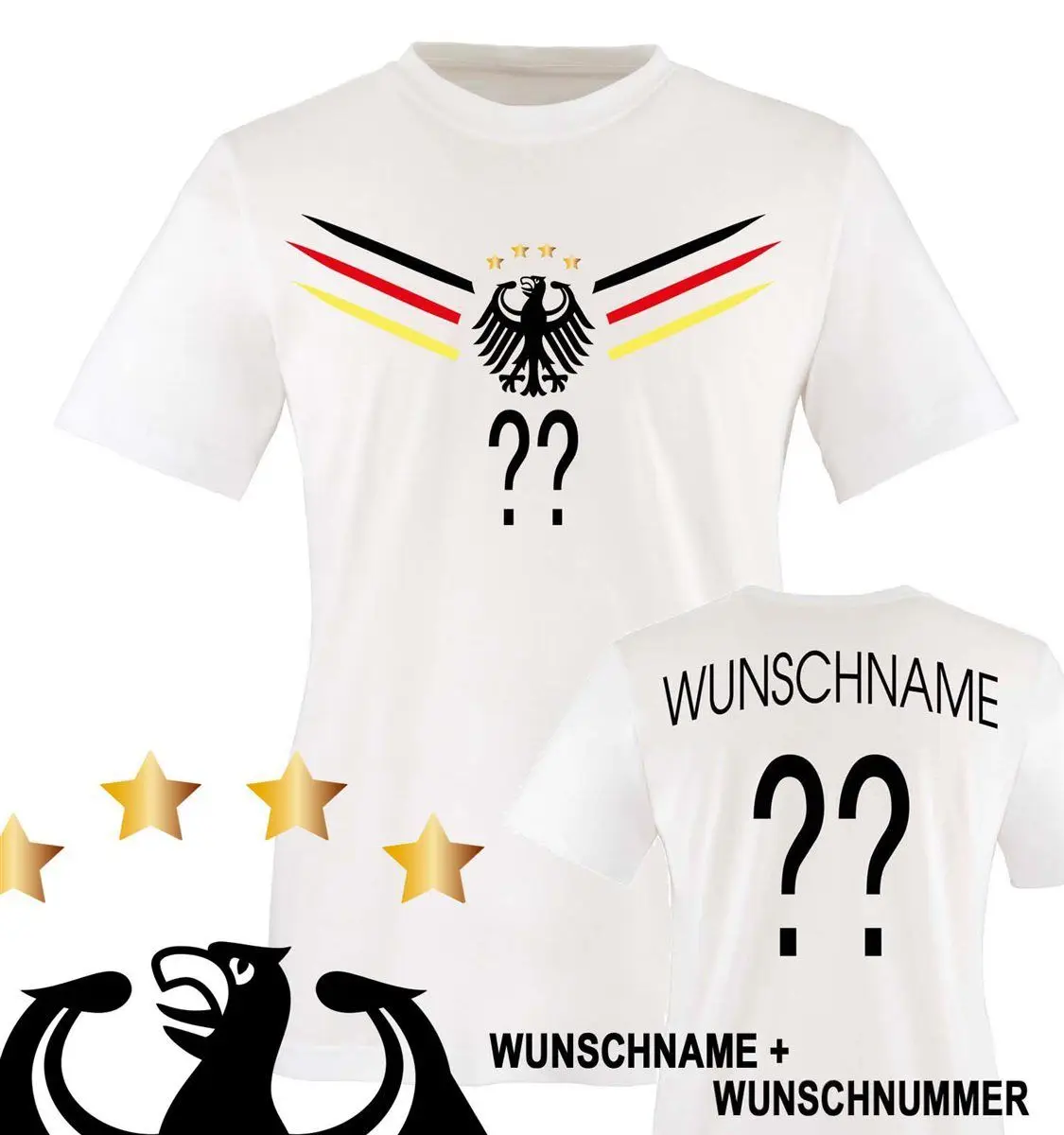 

2019 Fashion Shirts DEUTSCHLAND GERMANY FOOTBALLER CUSTOM NUMBER T-Shirt Tee shirt