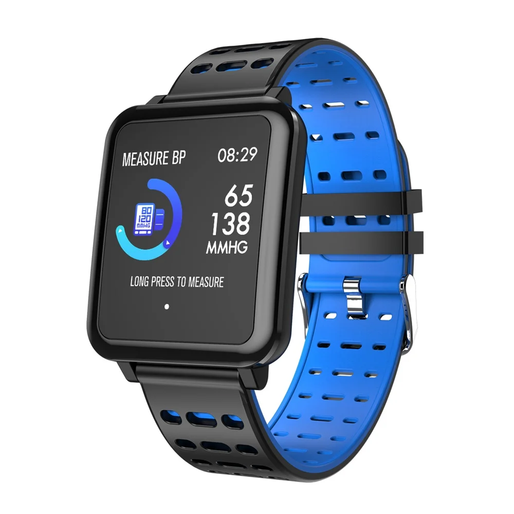 696 T2 Смарт часы для мужчин и женщин кровяное давление монитор сердечного ритма Зимние виды спорта трекер Smartwatch IP67 для IOS Android - Цвет: Blue