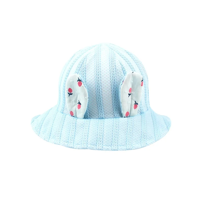 Bunny Ears Mesh Baby Hat For Girls Panama Summer Baby Bucket Hat Breathable Beach Sun Cap Girl Panama 3-12M Baby Girl Clothing  (7)