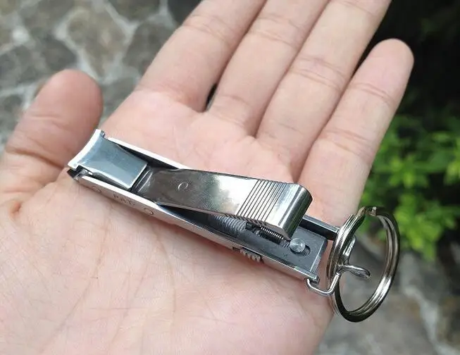 EDC Ultrathin Foldable Nail Clipper S.Steel Keychain Cuticle Cutterin Pliers from Tools on
