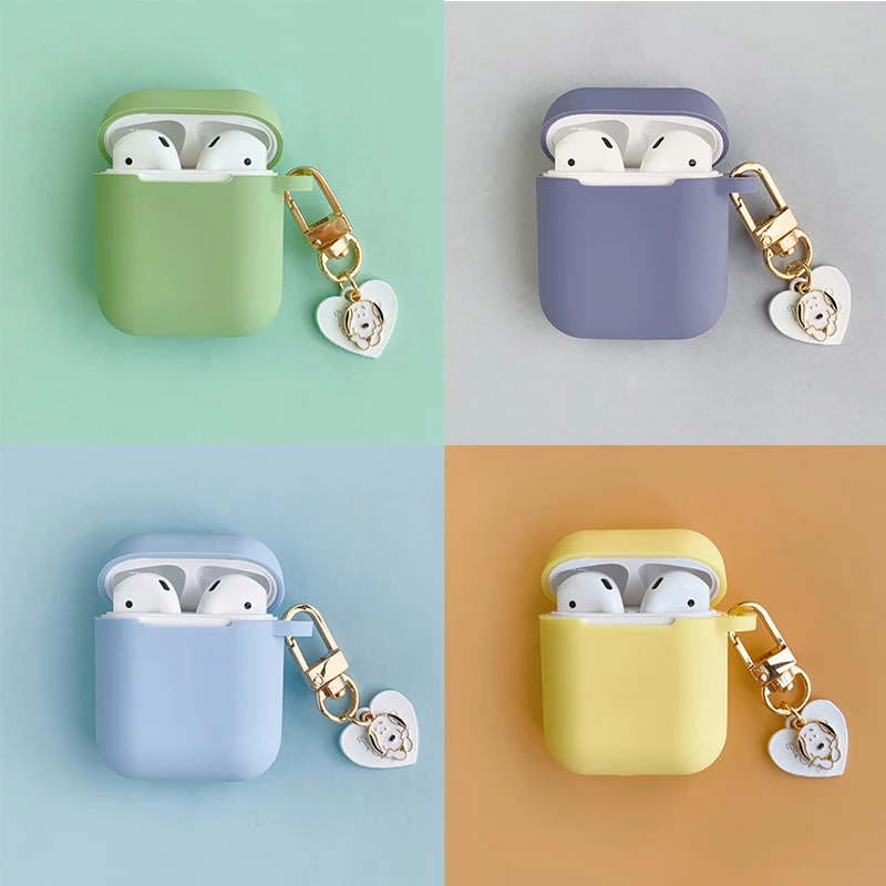 

Cute Dog Protective Case for Airpods 2 Case Accessories Bluetooth Earphone Cartoon Silicone Cover Cute Dog Key Ring