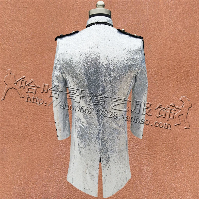 S ~ 3XL! 2019 Новое модное пальто для ночного клуба рок и поп певица с блестками шоу