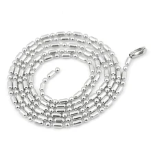 100 шт./лот Нержавеющая сталь мяч бар цепи ожерелья(2", 30"), 2,4 мм широкий, аксессуары и украшения