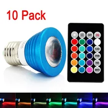 3 Вт светодиодный RGB красочные прожекторы, с 24-клавишным ИК-пультом дистанционного управления