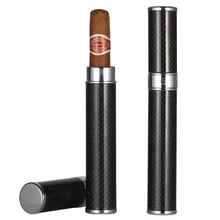 GALINER Portable Single Cigar Tube Carbon Fiber Cigar Case Travel Mini Humidor Box Black Cigar Accessories валентин лакодин и cigar hall band 2019 02 08t20 30