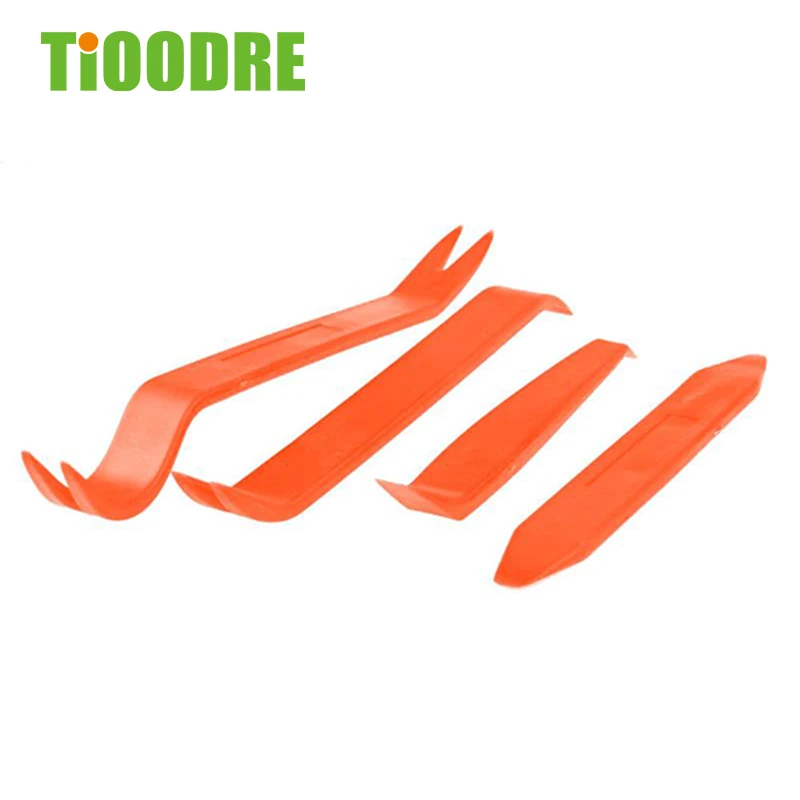 

TiOODRE 4Pcs Automobile Audio Door Clip Panel Auto Radio Removal Pry Tools Set Car Panel Removal Tool Automotive Interior Trim