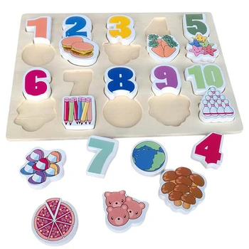 

Baby Kids Early Educational Toys Jigsaw Toy Cartoon Digital Fruit Wooden Tangram Puzzle Montessori Baby Puzzle Wood For Gifts