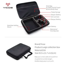 Kit Case Tripod Strap Mount Monopod for Gopro Accessories for Go Pro Hero Session 5 4 3 SJCAM SJ6 SJ7 Xiaomi yi 4k Sport Camera