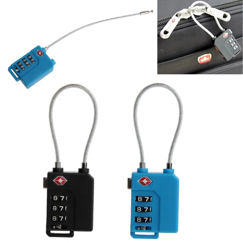 

High Quality 1Pc TSA Resettable 3 Digit Combination Travel Luggage Suit Code Lock Padlock