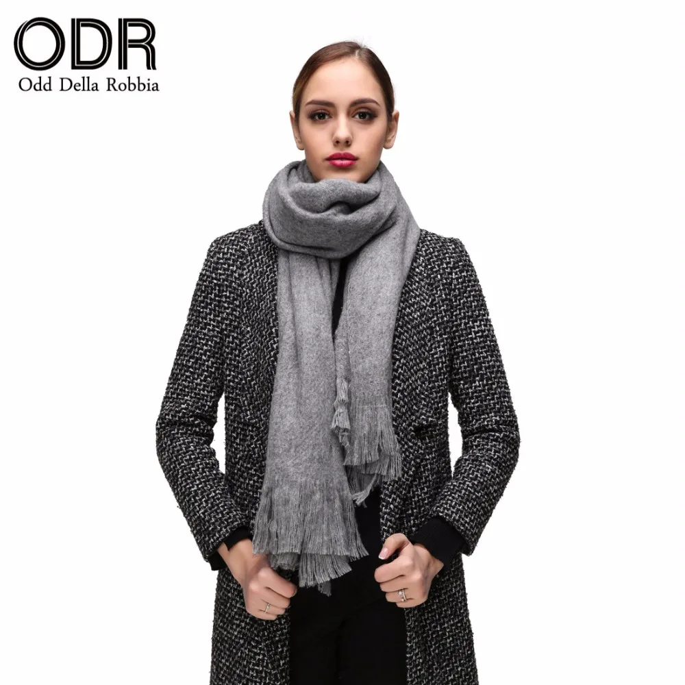 Odd Della Robbia Warm Fashion Thick Long Scarf Scarves Grey Winter
