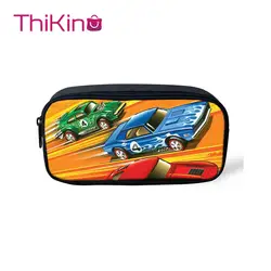 Thikin Hot Wheels Повседневная сумка-карандаш для мальчиков, модная сумка для ручек, Студенческая сумка для хранения косметики, сумки для ручек