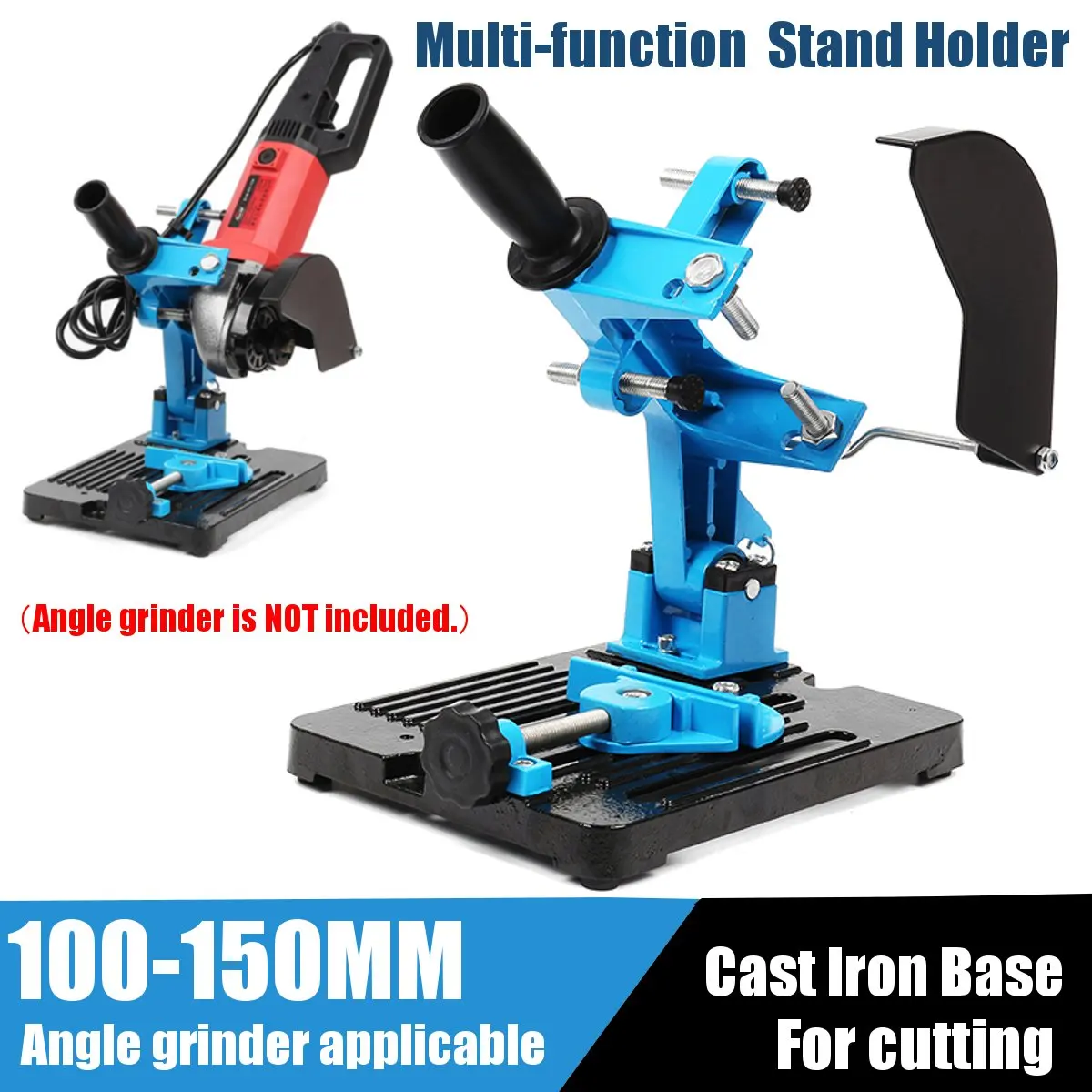 

New 115-150 Angle Grinder Stand Double Bearing Bracket Angle Cutter Support Bracket Holder Dock Cast Iron Base Holder