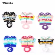 Новые Детские Прихватки для мангала осень-зима дети теплый Прихватки для мангала Обувь для мальчиков Обувь для девочек мягкие варежки Снежинка полосы продукты Аксессуары для малышей Прихватки для мангала