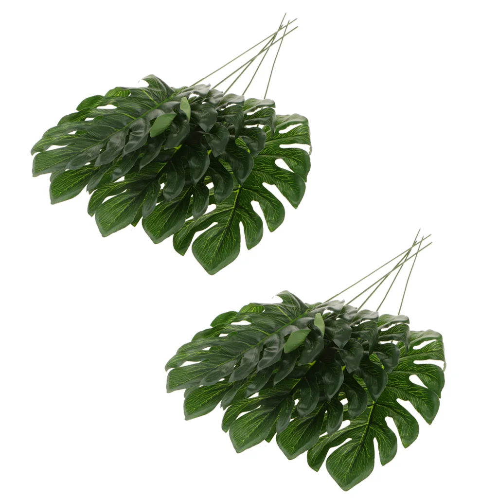 10x Large Palm Monstera Leaves Leaf Faux Leaf for Home Yard Wedding Decor