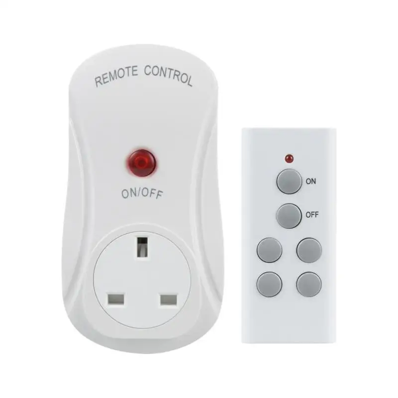 QIACHIP Smart home Universal 433MHz RF Wireless Remote Control light wall Switch Smart Socket Power Outlet UK Standard Plug Z3 433mhz remote control wireless rf plug in thermostat hydroponic kit greenhouse 3kw temperature alarm electric socket
