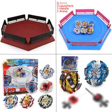 Spin Tops Arena Stadium Toupie Spinning Top Metal 4D Fusion Toys For Children With Launcher Handle #E Spin Tops Arena Stadium Toupie Spinning Top Metal 4D Fusion Toys For Children With Launcher Handle #E