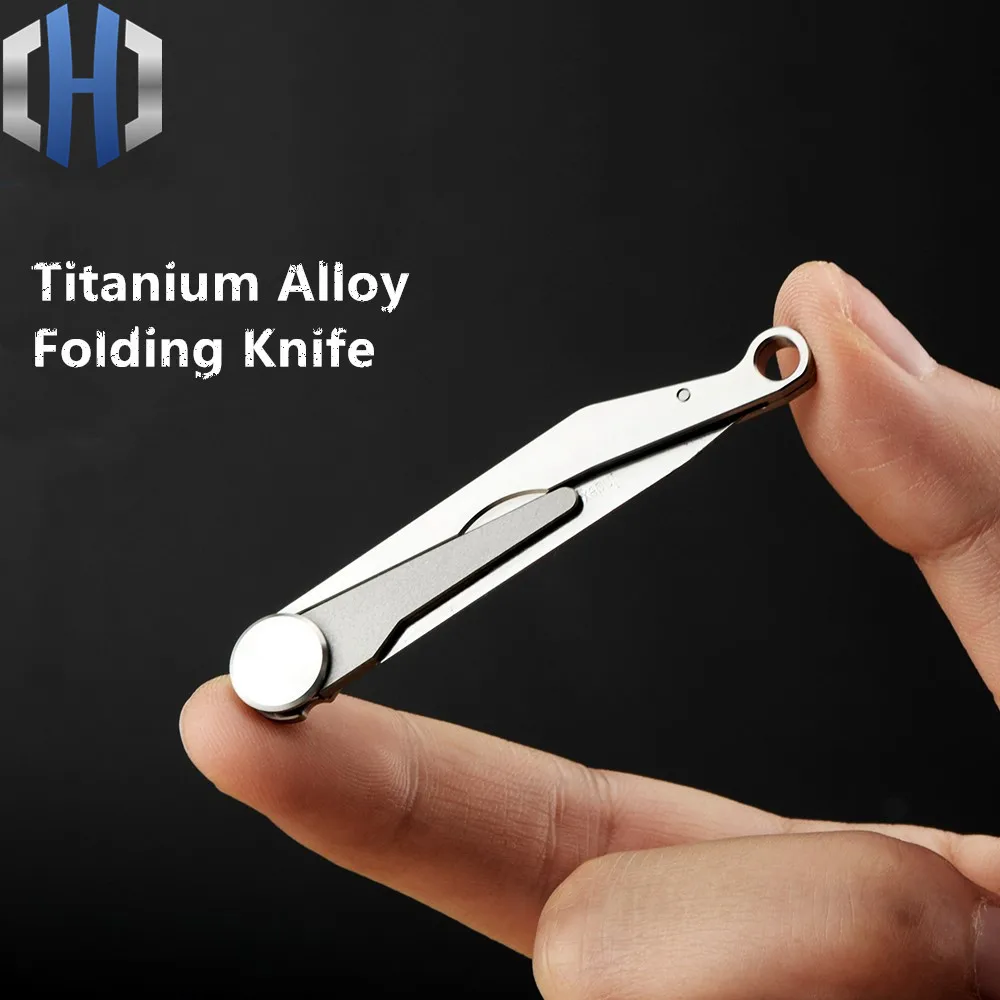 Titanium Alloy Folding Utility Knife Surgical Blade EDC Portable Outdoor Rescue Single Hand Opening And Closing Short Mini Knife Titanium Alloy Folding Utility Knife Surgical Blade EDC Portable Outdoor Rescue Single Hand Opening And Closing Short Mini Knife