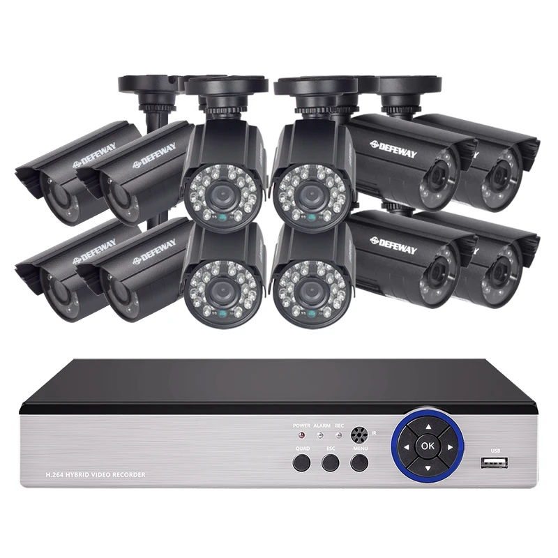 DEFEWAY 1200TVL 720P HD Outdoor CCTV Security Camera System 1080N Night Vision Weatherproof Outdoor Indoor CCTV Camera New DEFEWAY 1200TVL 720P HD Outdoor CCTV Security Camera System 1080N Night Vision Weatherproof Outdoor Indoor CCTV Camera New