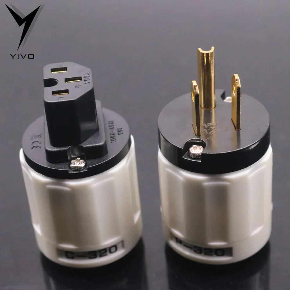 XSSH аудио йиво P 320 C OEM Hi Fi с золотым покрытием красный чистый Медь Schuko EU US питания
